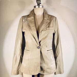 3J Workshop by Johnny Was Premium Italian Leather Mums Jacket  S NWT